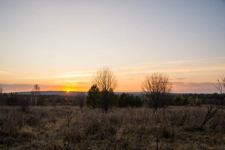 Sunset over the tract Steepの写真素材