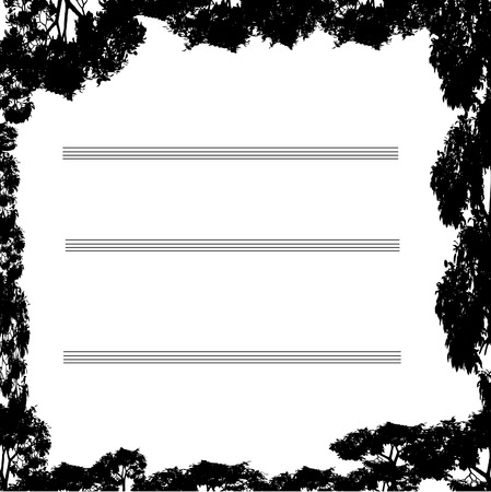 illustrationof palm trees with space for textのイラスト素材