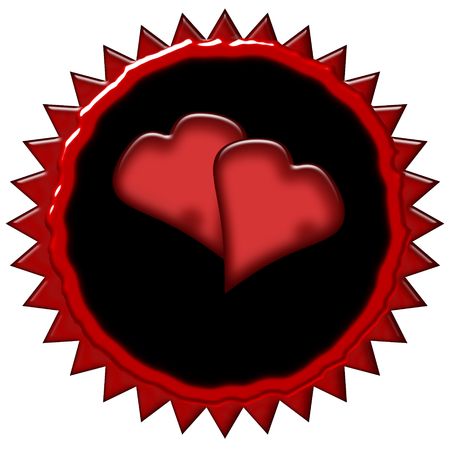 illustration of hearts with open doorの写真素材
