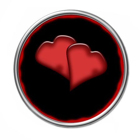 illustration of hearts with open doorの写真素材
