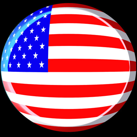 usa flag buttonのイラスト素材