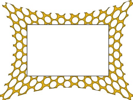 illustration of decorative gold net backgroundの写真素材