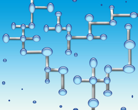 illustration of abstract water pipes with water dropsのイラスト素材