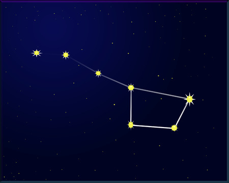 illustration of strar sky  with big dipperのイラスト素材