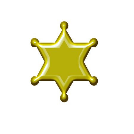 illustration of 3d american sheriff star isolatedの写真素材