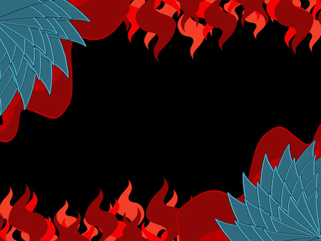 illustration of dragon skin flame backgroundのイラスト素材