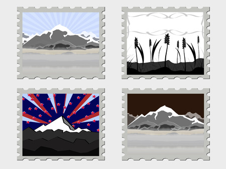 some abstract stampsのイラスト素材