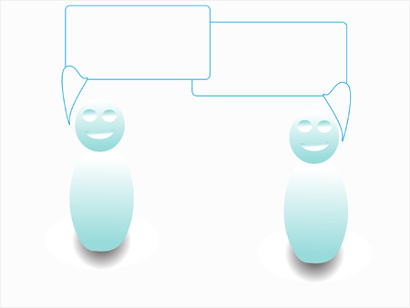 two persons talking のイラスト素材