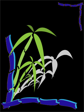 bamboo trees frameのイラスト素材