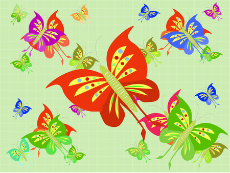 butterflies backgroundのイラスト素材