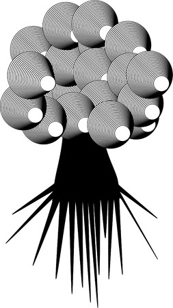 abstract tree illustrationのイラスト素材