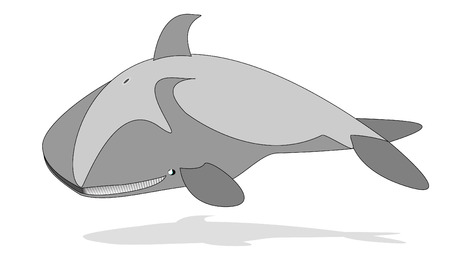 cartoon whaleのイラスト素材