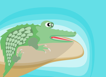 crocodile cartoonのイラスト素材