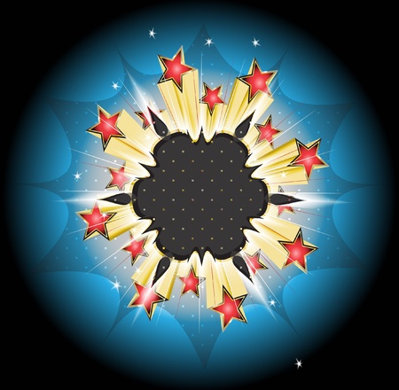 abstract star explodeのイラスト素材