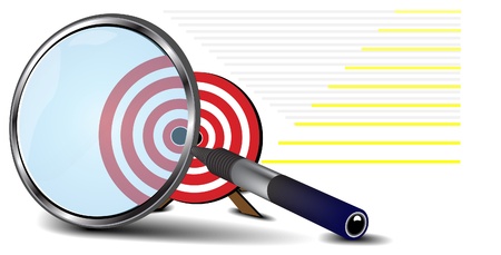 sign and mignifying glassのイラスト素材