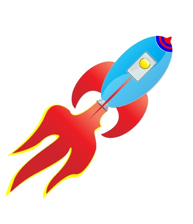 Cartoon rocket Vector illustration のイラスト素材