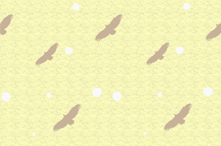 flying birds abstract illustration のイラスト素材