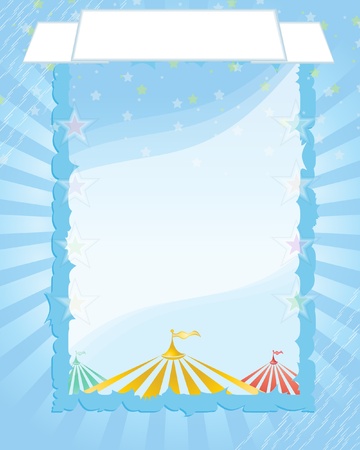 Stock Vector Illustration: A retro circus. red background for a posterのイラスト素材