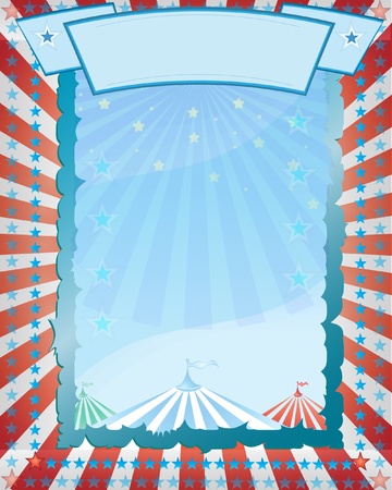 Stock Vector Illustration: A retro circus. red background for a posterのイラスト素材