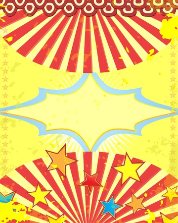 retro poster  circus styleのイラスト素材