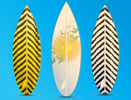 Set of surfboardsのイラスト素材
