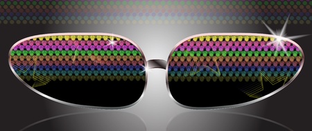 Realistic sun eye glassesのイラスト素材