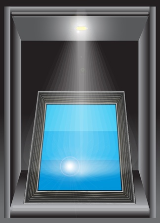 Mirror with black background のイラスト素材