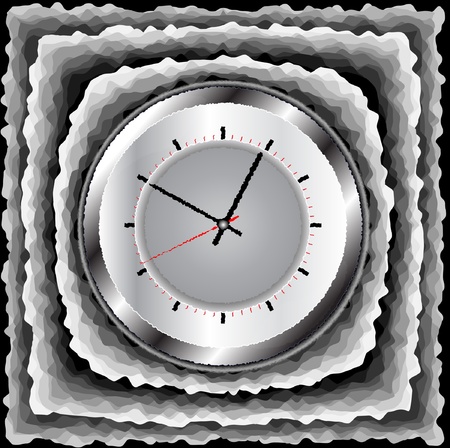 clock vector illustration abstract background blackのイラスト素材