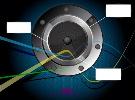 music illustration blue background のイラスト素材