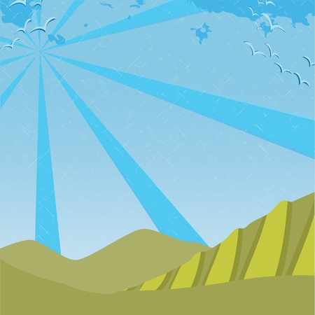 field landscapeのイラスト素材