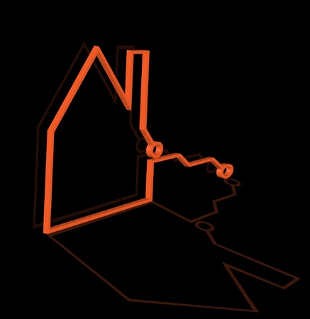 electricity  Real estate abstract のイラスト素材