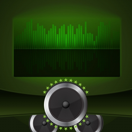 abstract green screen with speakers のイラスト素材