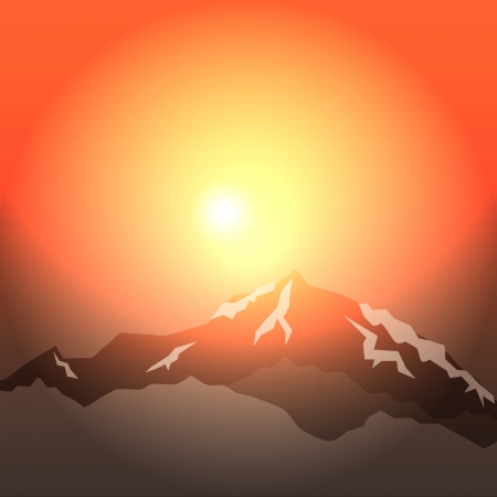 background morning in mountainsのイラスト素材