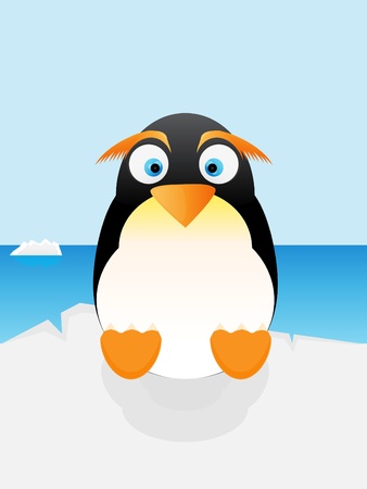 Penguin in Antarctica  のイラスト素材