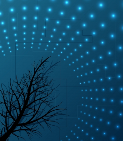 autumn tree without leaves background のイラスト素材