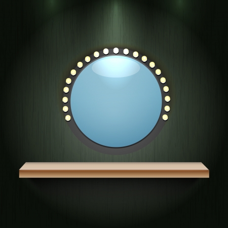 Round wood frame with copy space  のイラスト素材