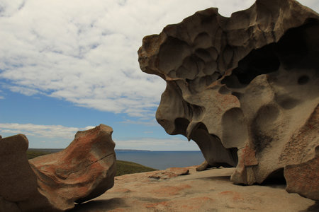 Iconic Remarkable Rocks on Kangaroo Island, South Australiaの写真素材