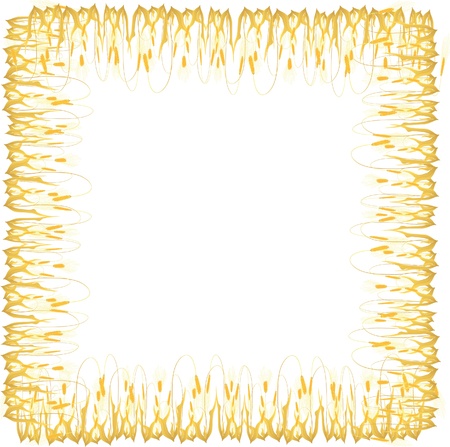 Frame made of wheat, isolated on a white backgroundのイラスト素材