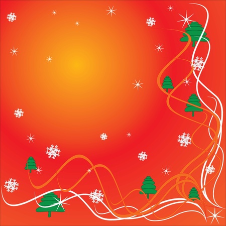 Christmas, congratulations and lots of snowflakesのイラスト素材