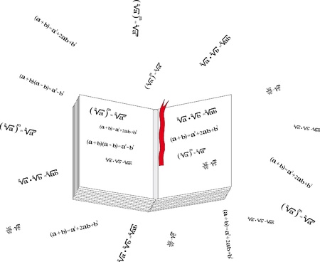 Mathematical formulas, on a white background - Vector Illustrationのイラスト素材
