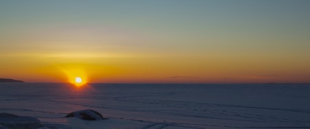 Nice rose-colored bright of sunset enlighten vibrant landscapesの写真素材