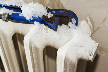 A big rusty key, radiator repair.の写真素材