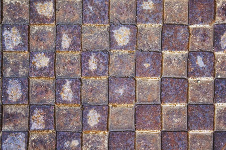Dark rusty metal texture. Vintage effect, foto