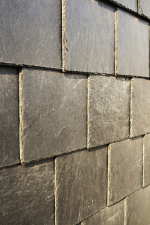 Abstract Detail of Old Slate Roof Tilesの写真素材