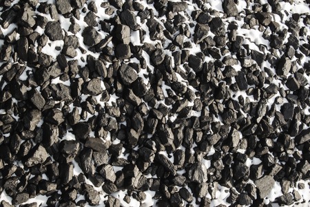 Top view of coal mine deposit mineral black for background. Used as fuel for industrial coal.の写真素材