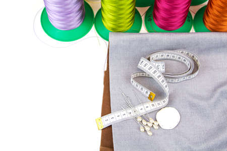 Pieces of fabric and thread. Tailoring, production of clothing and upholstered furniture.