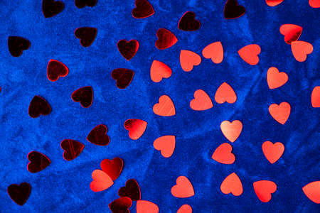 Valentines day background with hearts.A heart on a blue background.