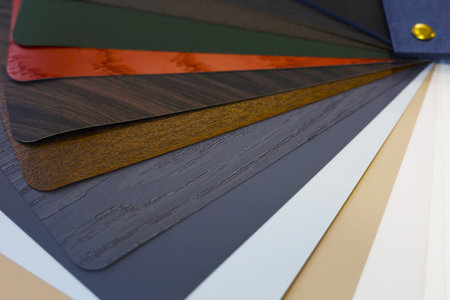 Open sample color interior film guide. Sample colors Catalog.