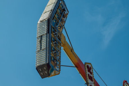 Part of the Ranger attraction against the sky.の写真素材