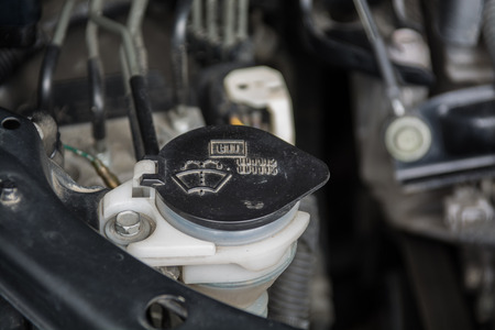 Close up look at the wiper tankの写真素材